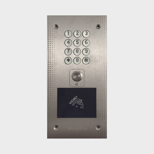 Clavier code mains libres avec bouton et lecteur vigik nice